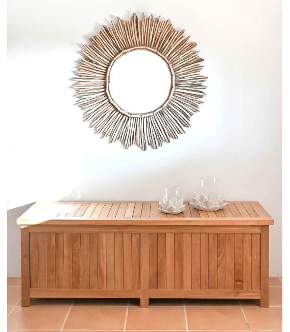 Arcón Baúl de Madera de Teca Natural Mdmhogar