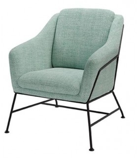 Butaca Contemporánea Tapizada en Color Menta Mdmhogar