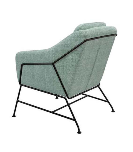 Butaca Contemporánea Tapizada en Color Menta Mdmhogar3