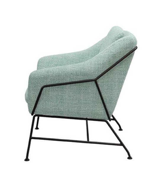 Butaca Contemporánea Tapizada en Color Menta Mdmhogar2