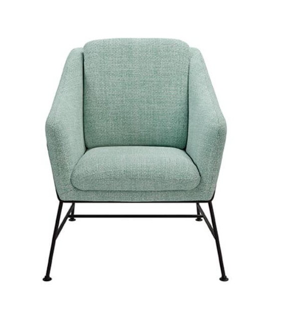 Butaca Contemporánea Tapizada en Color Menta Mdmhogar1