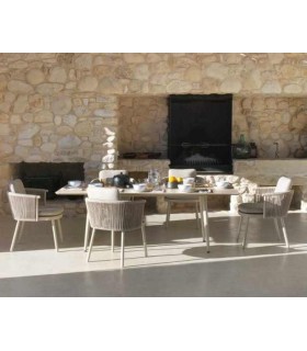 Mesa de Comedor Rectangular Grande para Exterior Mdmhogar1