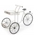 Macetero Original en Forma de Triciclo de Metal Blanco y Negro Mdmhogar1