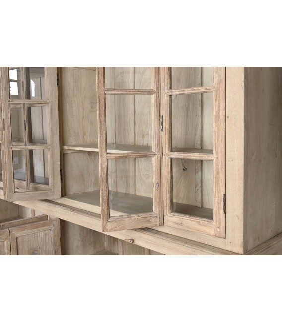 Espectacular Vitrina de Madera Maciza de Mango y Teca Mdmhogar4