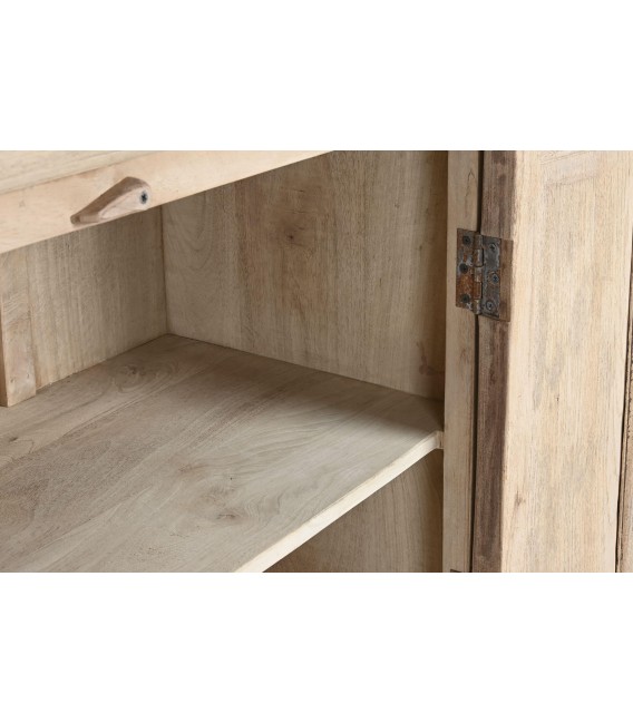 Espectacular Vitrina de Madera Maciza de Mango y Teca Mdmhogar6