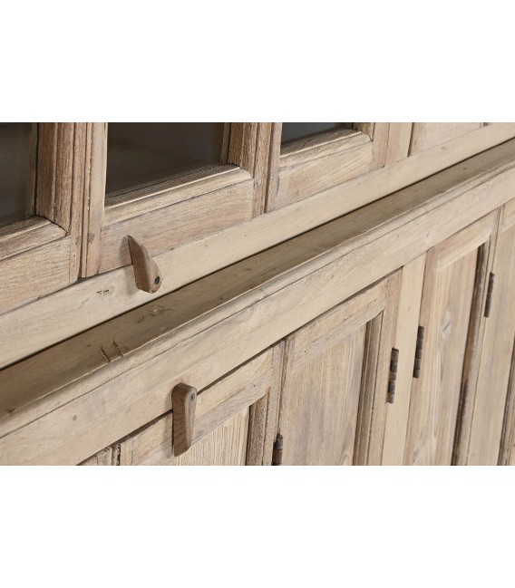 Espectacular Vitrina de Madera Maciza de Mango y Teca Mdmhogar9