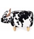 Puf Reposapiés Estilo Moderno Vintage con Diseño de Vaca Lechera Mdmhogar