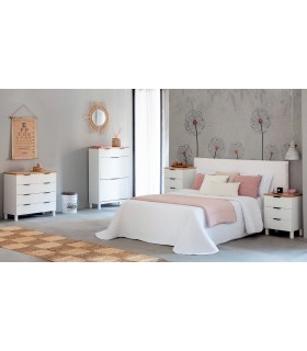 Mesita de Noche de Estilo Nórdico con 1 Cajón y 1 Puerta Mdmhogar1