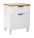 Mesita de Noche de Estilo Nórdico con 1 Cajón y 1 Puerta Mdmhogar