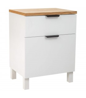 Mesita de Noche de Estilo Nórdico con 1 Cajón y 1 Puerta Mdmhogar