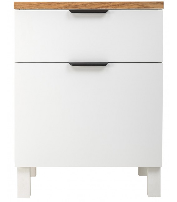 Mesita de Noche de Estilo Nórdico con 1 Cajón y 1 Puerta Mdmhogar2