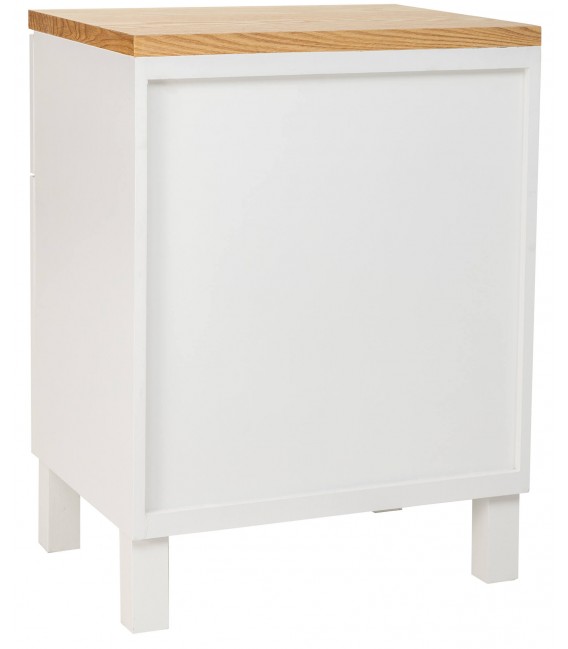 Mesita de Noche de Estilo Nórdico con 1 Cajón y 1 Puerta Mdmhogar4
