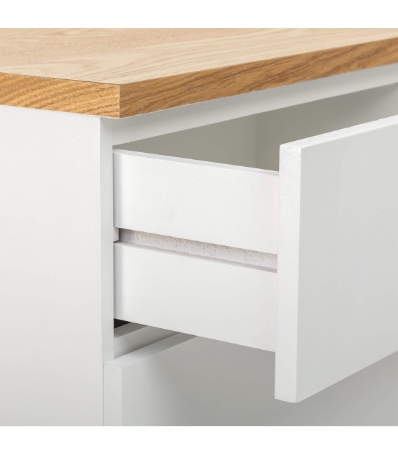 Mesita de Noche de Estilo Nórdico con 1 Cajón y 1 Puerta Mdmhogar5