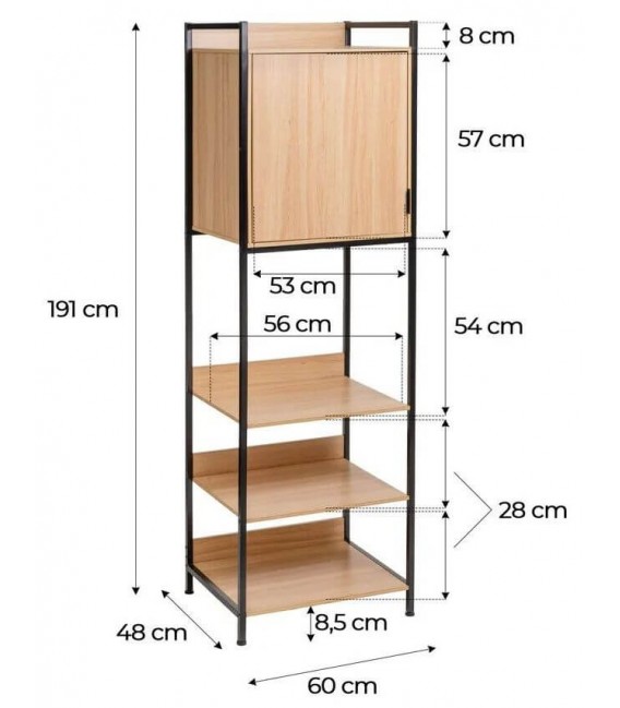 Armario ropero modular de diseño industrial2