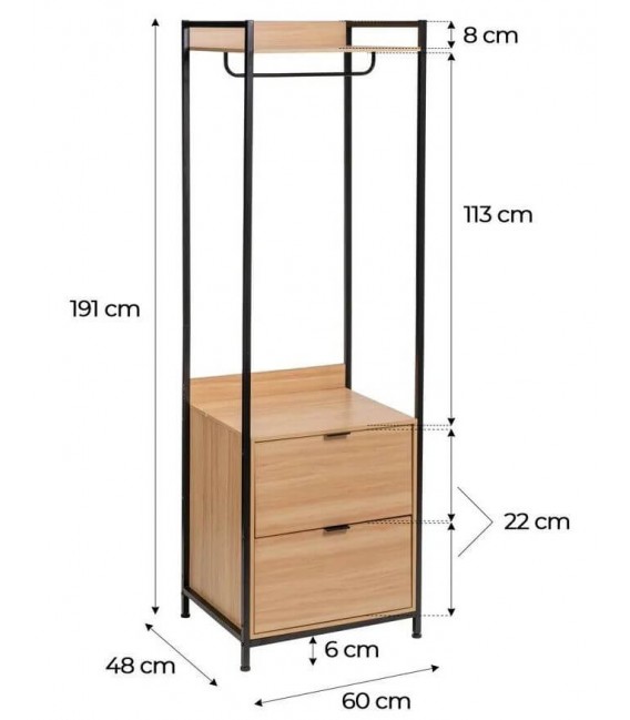 Armario ropero modular de diseño industrial2