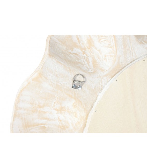 Espejo Redondo de Madera de Teca Tallada a Mano Mdmhogar3