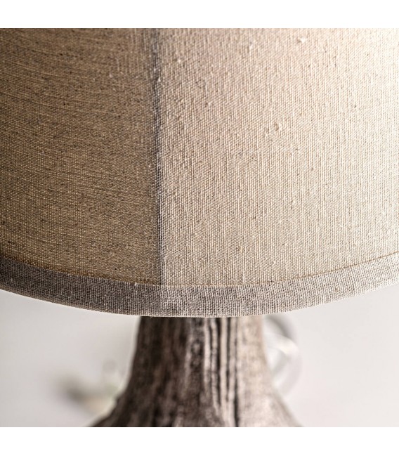 Lámpara de Sobremesa Alta en Resina Imitación Madera Tallada Antigua Mdmhogar2