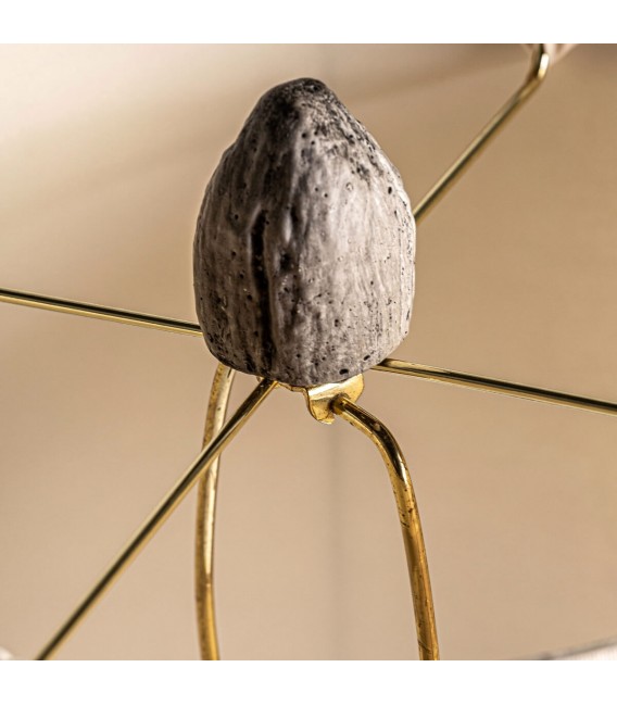 Lámpara de Sobremesa Alta en Resina Imitación Madera Tallada Antigua Mdmhogar4