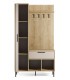 Mueble de Entrada Multifuncional en Roble y Crema Mdmhogar3