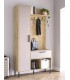 Mueble de Entrada Multifuncional en Roble y Crema Mdmhogar