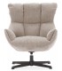 Butaca Giratoria de Estilo Contemporáneo en Chenilla Beige Mdmhogar1