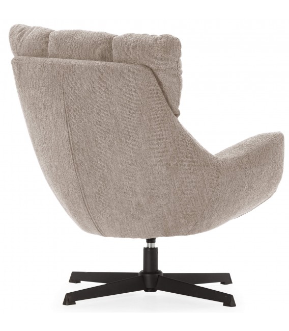 Butaca Giratoria de Estilo Contemporáneo en Chenilla Beige Mdmhogar3