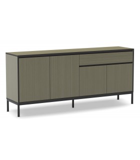 Aparador Moderno en Melamina Imitación Madera Verde Mdmhogar1