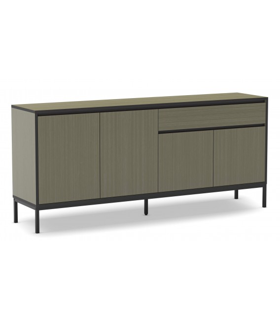 Aparador Moderno en Melamina Imitación Madera Verde Mdmhogar1
