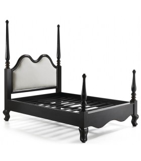 Cama Palaciega de Madera Caoba Negra Mdmhogar1