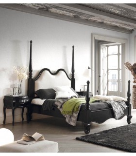 Cama Palaciega de Madera Caoba Negra Mdmhogar