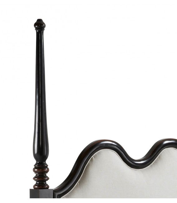 Cama Palaciega de Madera Caoba Negra Mdmhogar2