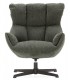 Butaca Giratoria de Estilo Contemporáneo en Chenilla Verde Mdmhogar2
