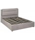 Cama Completa Tapizada en Chenilla Gris Claro con Canapé Arcón Mdmhogar