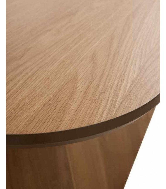Mesa de Comedor Rectangular Grande en Madera de Abeto Roble Tostado Mdmhogar3