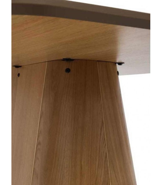 Mesa de Comedor Rectangular Grande en Madera de Abeto Roble Tostado Mdmhogar5