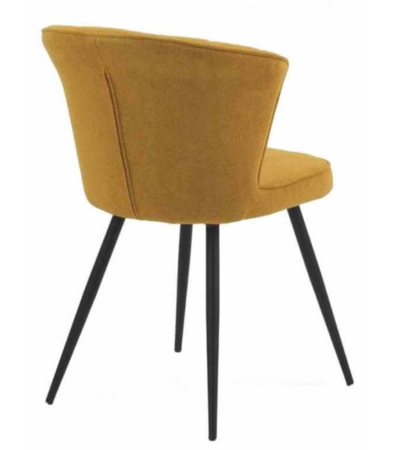 Silla de Comedor muy Cómoda en Chenilla Mostaza Mdmhogar4