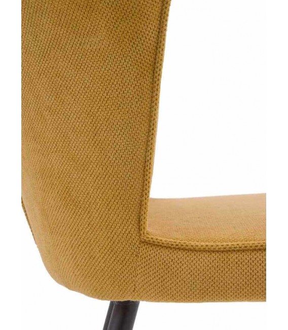 Silla de Comedor muy Cómoda en Chenilla Mostaza Mdmhogar5