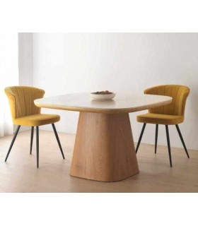 Silla de Comedor muy Cómoda en Chenilla Mostaza Mdmhogar1