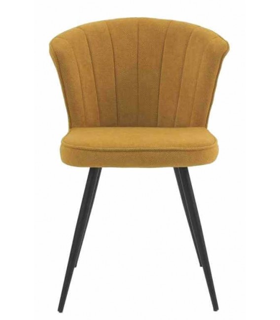 Silla de Comedor muy Cómoda en Chenilla Mostaza Mdmhogar2