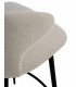Taburete para Barra en Chenilla Beige y Metal Negro Mdmhogar5