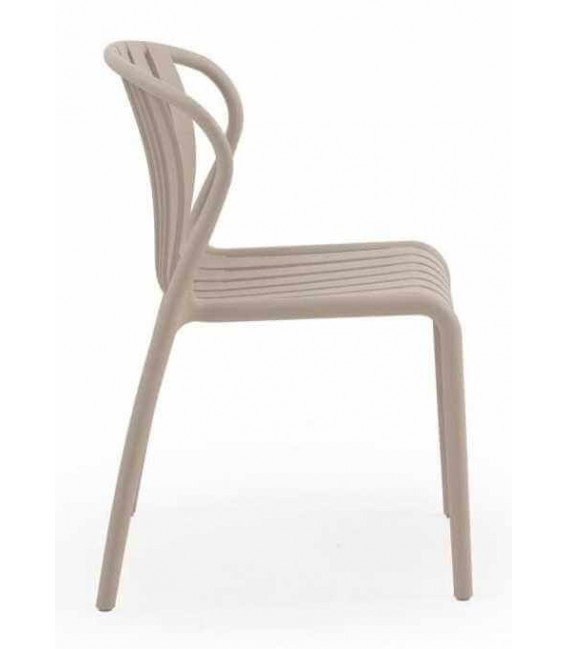 Silla Apilable de Polipropileno en Color Topo Mdmhogar2