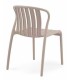 Silla Apilable de Polipropileno en Color Topo Mdmhogar3