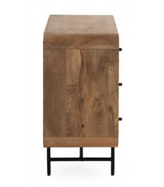 Cómoda de Madera Maciza de Mango con 6 Cajones Mdmhogar2