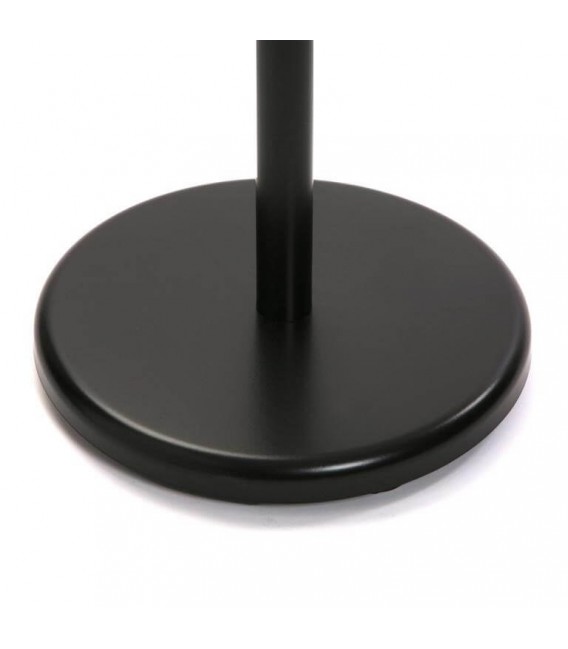 Galán de Noche en Metal Negro y Madera Natural Mdmhogar5