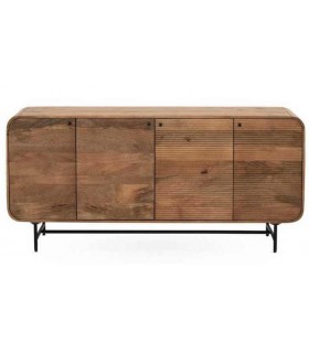 Aparador de Estilo Industrial en Madera de Mango y Metal Negro Mdmhogar1