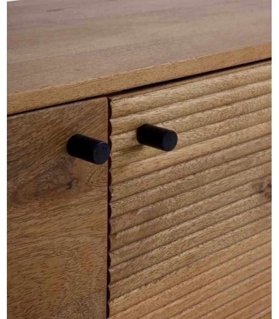 Aparador de Estilo Industrial en Madera de Mango y Metal Negro Mdmhogar4