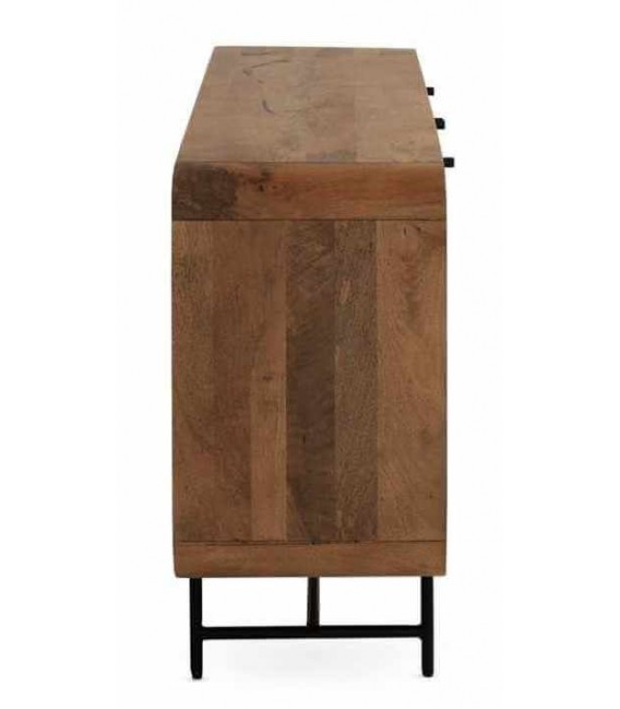 Aparador de Estilo Industrial en Madera de Mango y Metal Negro Mdmhogar2