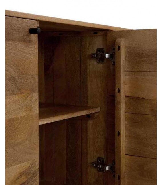 Aparador de Estilo Industrial en Madera de Mango y Metal Negro Mdmhogar5