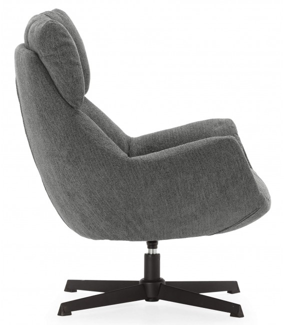 Butaca Giratoria en Chenilla Gris Mdmhogar2