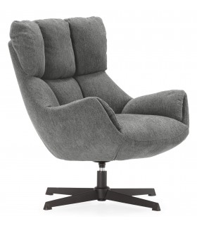 Butaca Giratoria en Chenilla Gris Mdmhogar